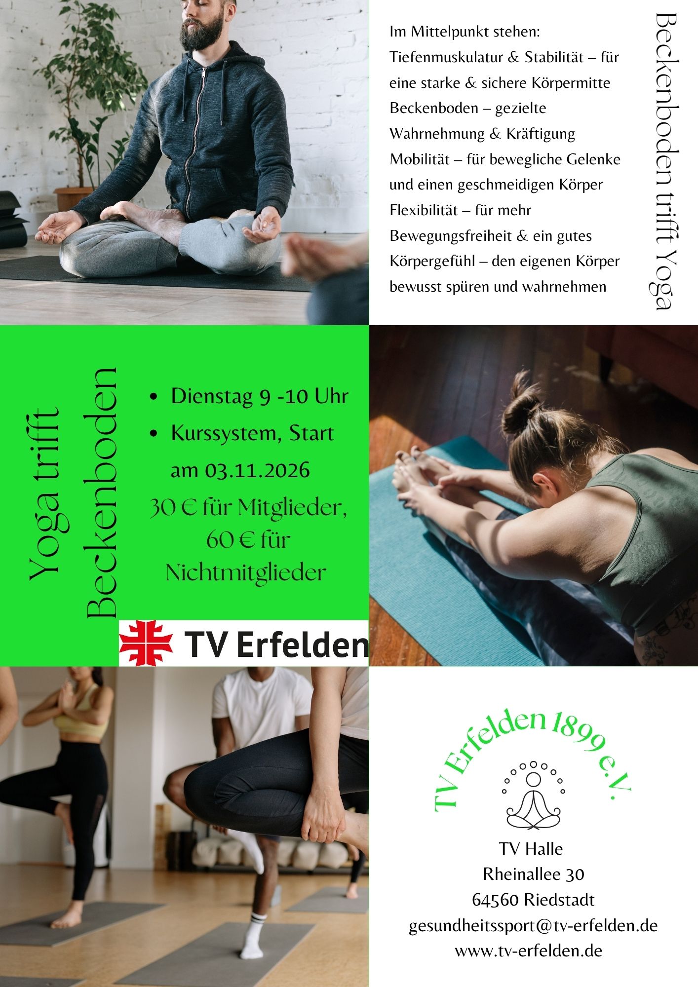Yoga für Tiefenmuskulatur, Beckenboden & Beweglichkeit