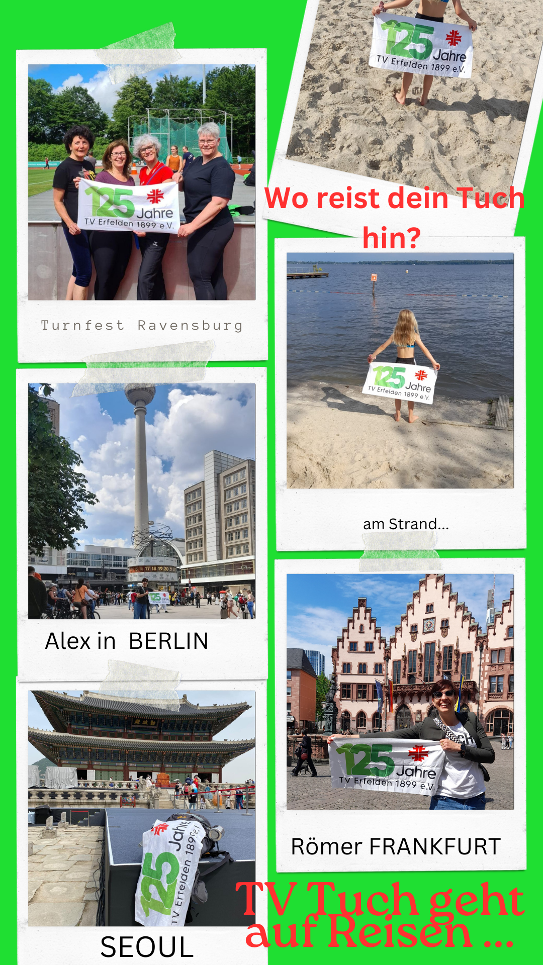 EIN TUCH geht auf Reisen 